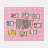 ウィンドウヴィンテージアート フリースブランケット (正面(横))