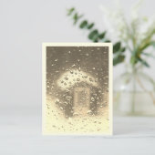 ウィンドウ上の凍結雨ヴィンテージ ポストカード (スタンド正面)