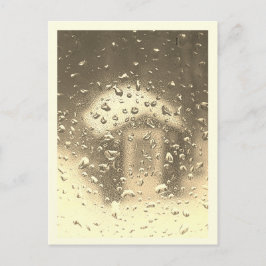 ウィンドウ上の凍結雨ヴィンテージ ポストカード