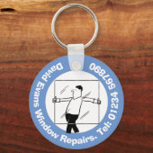 ウィンドウ修理会社デザイン。 キーホルダー (裏面)