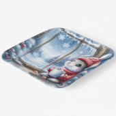 ウィンドウ内のクリスマスマウス ペーパープレート (傾斜あり)