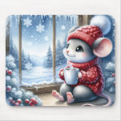 ウィンドウ内のクリスマスマウス マウスパッド (正面)
