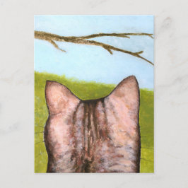 ウィンドウ内のネコ ポストカード