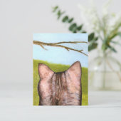 ウィンドウ内のネコ ポストカード (スタンド正面)