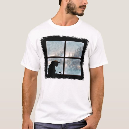 ウィンドウ内のネコ Tシャツ (正面)