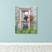 ウィンドウ内の悲鳴 キャンバスプリント (インサイチュ (ウッドフロア))