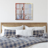 ウィンドウ内の青い鳥 キャンバスプリント (インサイチュ (寝室))