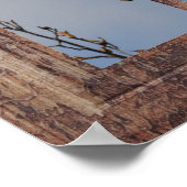 ウィンドウ内の青い鳥 ポスター (角)