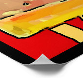 ウィンドウ内の黒猫 ポスター (角)