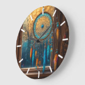 ウィンドウ内のDreamcatcher紅葉 ラージ壁時計 (傾斜)