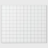 ウィンドウ枠チェックグリッド（黒/白） ラッピングペーパー (フラット)