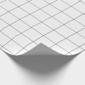 ウィンドウ枠チェックグリッド（黒/白） ラッピングペーパー (角)