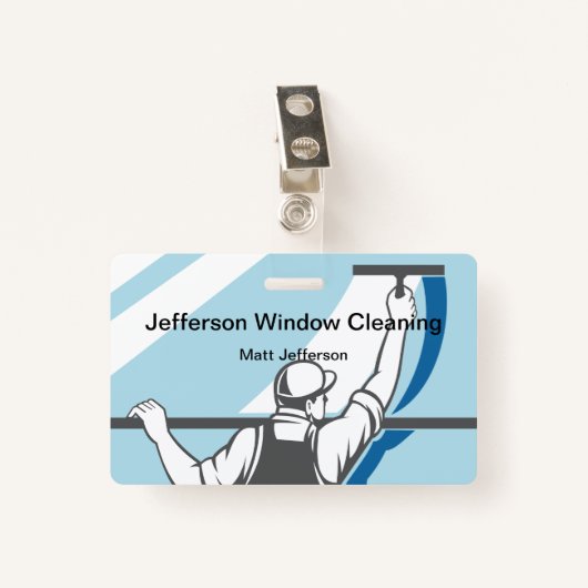ウィンドウ洗浄クリーニングスタッフ名バッジ バッジ (正面クリップ)