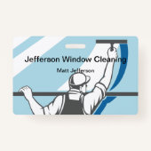 ウィンドウ洗浄クリーニングスタッフ名バッジ バッジ (裏面)
