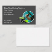 ウィンドウ洗浄サービスの名刺 名刺 (正面/裏面)