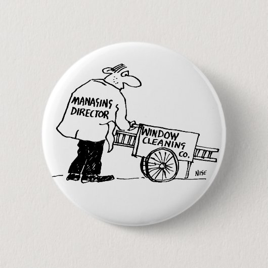 ウィンドウ清掃用カート付きウィンドウクリーナー 缶バッジ (正面)