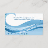 ウィンドウ清掃青い水波 名刺 (裏面)