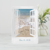 ウィンドウ結婚内のビーチハート 招待状 (スタンド正面)