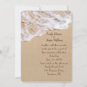 ウィンドウ結婚内のビーチハート 招待状 (裏面)