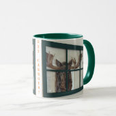 ウィンドウ絵を描フレームのカラーハンドマウス写真 マグカップ (正面右)