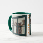 ウィンドウ絵を描フレームのカラーハンドマウス写真 マグカップ (正面左)