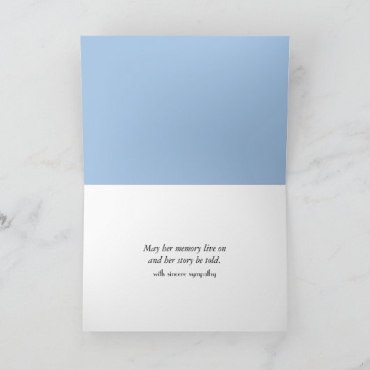 ウィンドウ航海の悔やみや弔慰 カード (内部)