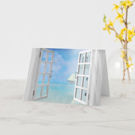 ウィンドウ航海の悔やみや弔慰 カード (黄色い花)