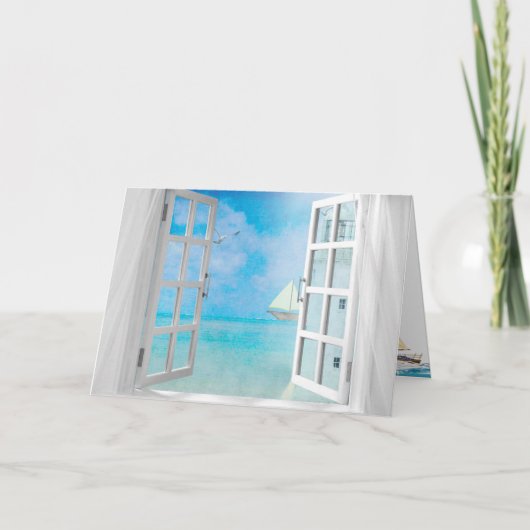 ウィンドウ航海の誕生日 カード (正面)