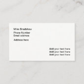 ウィンドウ車のの着色 名刺 (裏面)