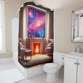 ウィンドウ銀河系ビュー シャワーカーテン (インサイチュ)