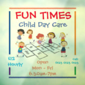 ウィンドウ クライングをカスタマイズ - チャイルド デイケア ウィンドウサイン (シート3)