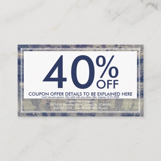 ウィンドウ·クーポン·カード 割引カード (正面)