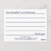 ウィンドウ・コメント・カード ポストカード (裏面)