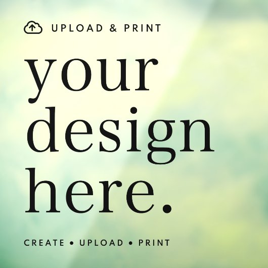 ウィンドウ シール あなただけのデザインをアップロード 12” x 12” ウィンドウサイン (シート3)