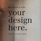 ウィンドウ シール あなただけのデザインをアップロード 12” x 12” ウィンドウサイン