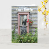 ウィンドウ·ハッピーバースデーの「叫び」 カード (黄色い花)