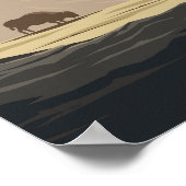 ウィンドケーブナショナルパークイラストレーショントラベルアート ポスター (角)