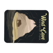 ウィンドケーブナショナルパークイラストレーショントラベルアート マグネット (横)