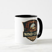 ウィンドケーブナショナルパークイラストレーションレトロバッジ マグカップ (正面右)