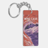 ウィンドケーブナショナルパークサウスダコタヴィンテージ キーホルダー (正面左)