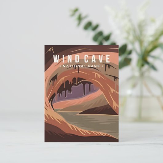ウィンドケーブナショナルパークサウスダコタヴィンテージ ポストカード (スタンド正面)