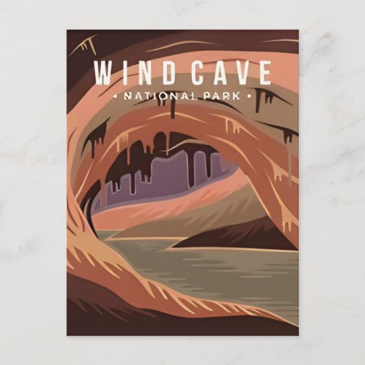 ウィンドケーブナショナルパークサウスダコタヴィンテージ ポストカード (正面)