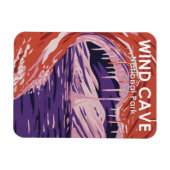 ウィンドケーブナショナルパークサウスダコタヴィンテージ マグネット (横)