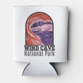 ウィンドケーブナショナルパークサウスダコタヴィンテージ 缶クーラー (正面)