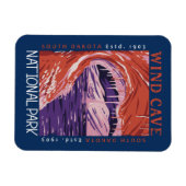 ウィンドケーブナショナルパークサウスダコタ動揺してー マグネット (横)