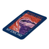 ウィンドケーブナショナルパークサウスダコタ動揺してー マグネット (左側)