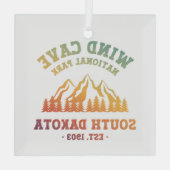 ウィンドケーブナショナルパークサウスダコタ ガラスオーナメント (裏面)