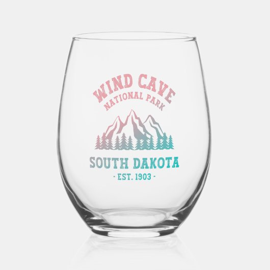 ウィンドケーブナショナルパークサウスダコタ ステムなしワイングラス (正面)