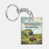 ウィンドケーブナショナルパークバイソンサウスダコタ キーホルダー (正面左)