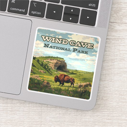 ウィンドケーブナショナルパークバイソンサウスダコタ シール (詳細)